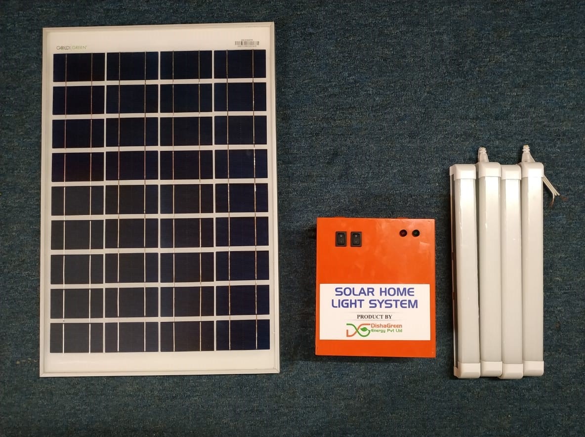 Solar Home Light System - 10Watt (LiFePO4 Battery Pack)